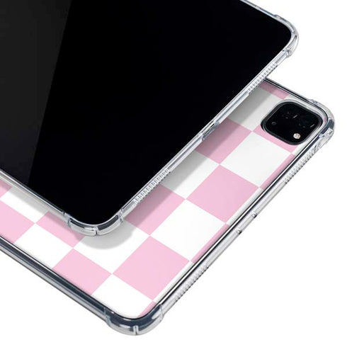 Pink and White Checkerboard iPad Pro 11in (2024) Clear Case