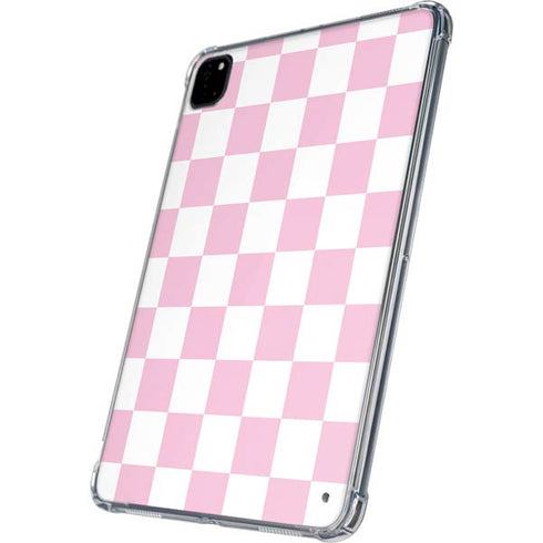 Pink and White Checkerboard iPad Pro 11in (2024) Clear Case