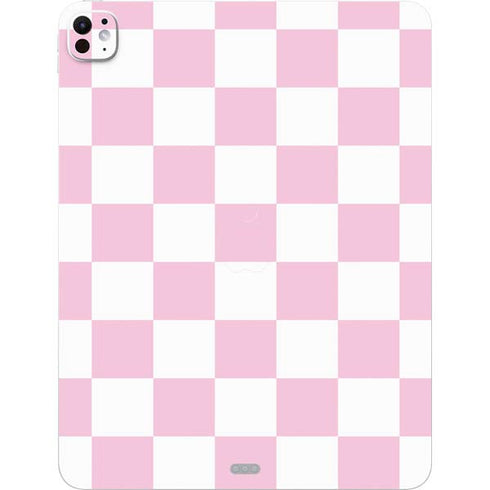 Pink and White Checkerboard iPad Pro 13in M4 (2024) Skin