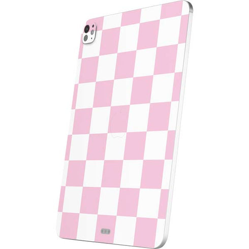 Pink and White Checkerboard iPad Pro 13in M4 (2024) Skin