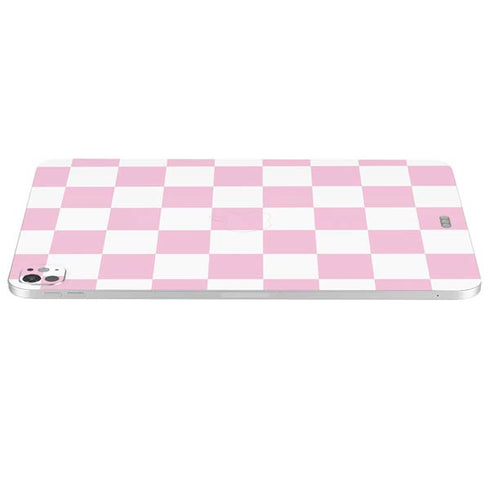 Pink and White Checkerboard iPad Pro 13in M4 (2024) Skin