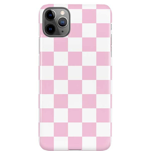 Pink and White Checkerboard iPhone Cases