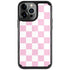 Pink and White Checkerboard iPhone Cases