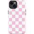 Pink and White Checkerboard iPhone 15 Impact Case