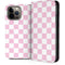 Pink and White Checkerboard iPhone 15 Pro Max Folio Case