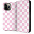 Pink and White Checkerboard iPhone Cases