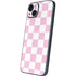 Pink and White Checkerboard iPhone 15 Skin