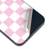 Pink and White Checkerboard iPhone 15 Skin