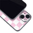 Pink and White Checkerboard iPhone 15 Skin