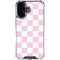 Pink and White Checkerboard iPhone 16 Clear Case