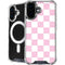 Pink and White Checkerboard iPhone 16 MagSafe Case