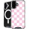 Pink and White Checkerboard iPhone 16 Plus MagSafe Case