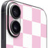 Pink and White Checkerboard iPhone 16 Plus Skin