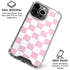 Pink and White Checkerboard iPhone 16 Pro Clear Case