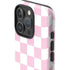 Pink and White Checkerboard iPhone 16 Pro Impact Case