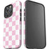 Pink and White Checkerboard iPhone 16 Pro Impact Case