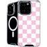 Pink and White Checkerboard iPhone 16 Pro MagSafe Case