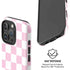Pink and White Checkerboard iPhone 16 Pro Magsafe Impact Case