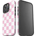 Pink and White Checkerboard iPhone 16 Pro Max Impact Case