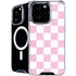 Pink and White Checkerboard iPhone 16 Pro Max MagSafe Case
