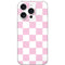 Pink and White Checkerboard iPhone 16 Pro Skin