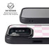 Pink and White Checkerboard iPhone 16e Kickstand Case