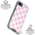 Pink and White Checkerboard iPhone 16e Clear Case