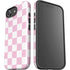 Pink and White Checkerboard iPhone 16e Impact Case