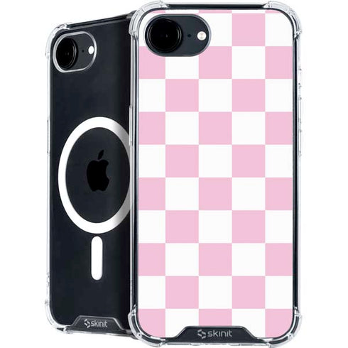 Pink and White Checkerboard iPhone 16e MagSafe Case