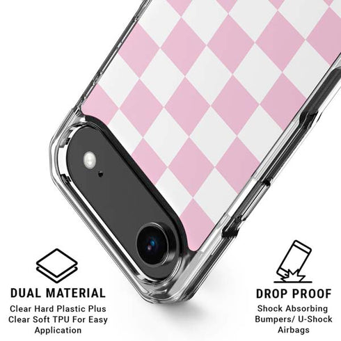 Pink and White Checkerboard iPhone 17 Air MagSafe Case