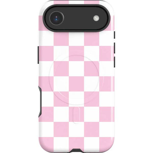 Pink and White Checkerboard iPhone 17 Air Magsafe Impact Case