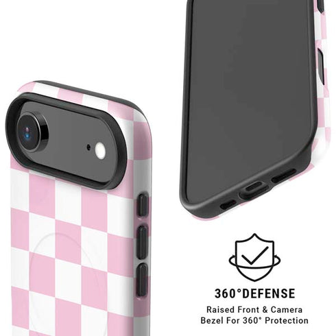 Pink and White Checkerboard iPhone 17 Air Magsafe Impact Case