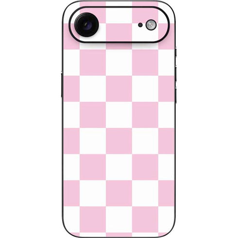 Pink and White Checkerboard iPhone 17 Air Skin