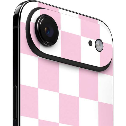 Pink and White Checkerboard iPhone 17 Air Skin