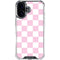 Pink and White Checkerboard iPhone 17 Clear Case