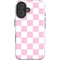Pink and White Checkerboard iPhone 17 Impact Case
