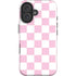 Pink and White Checkerboard iPhone 17 Impact Case