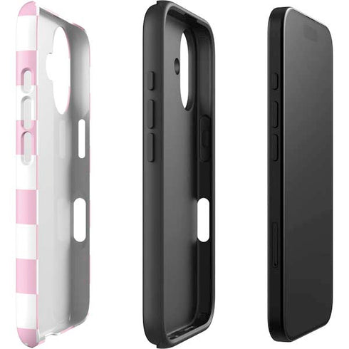 Pink and White Checkerboard iPhone 17 Impact Case