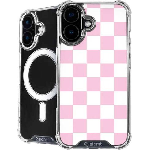 Pink and White Checkerboard iPhone 17 MagSafe Case