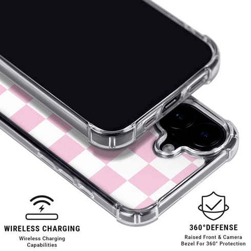 Pink and White Checkerboard iPhone 17 MagSafe Case