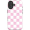 Pink and White Checkerboard iPhone 17 Magsafe Impact Case
