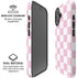 Pink and White Checkerboard iPhone 17 Magsafe Impact Case