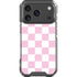 Pink and White Checkerboard iPhone 17 Pro Clear Case