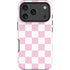 Pink and White Checkerboard iPhone 17 Pro Impact Case