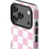 Pink and White Checkerboard iPhone 17 Pro Impact Case