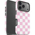 Pink and White Checkerboard iPhone 17 Pro Impact Case