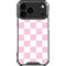 Pink and White Checkerboard iPhone 17 Pro Max Clear Case