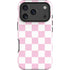 Pink and White Checkerboard iPhone 17 Pro Max Impact Case
