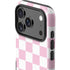 Pink and White Checkerboard iPhone 17 Pro Max Impact Case