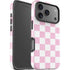 Pink and White Checkerboard iPhone 17 Pro Max Impact Case